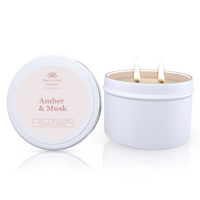 Amber & Musk Soy Candle Tin 165g