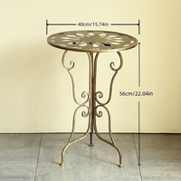 Vintage Metal Scrollwork Side Table