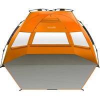 OutdoorMaster Pop Up 3-4 Person Beach Tent X-Large - Easy Setup, Portable Beach Shade Canopy Folding Sun Shelter with UPF 50+ UV Protection Removable 
