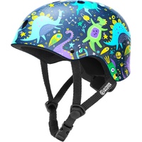 OutdoorMaster Youth & Kids Bike Helmet - Adjustable Multi-Sports Skateboard Helmet with Removable Liners for Balance Bike, Kids Scooter, One Wheel Hov