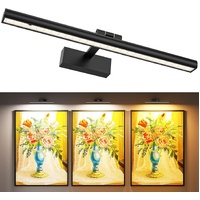 Wireless Picture Lights for Wall, Battery Operated Wall Light for Painting Rechargeable CCT Rotatable Art Gallery Light with Remote Dimmable Timer for