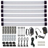 Dimmable LED Under Cabinet Lighting Under Counter LED Light Bar Linkable Kit with Rocker Switch Kitchen,Showcase,Shelf Lighting(6 Panel Kits Warmwhite