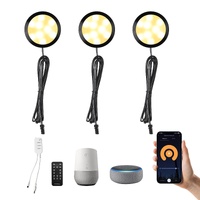 3 Pack Smart Under Cabinet Lights Hardwired,Dimmable LED Light for Kitchen Under Cabinet with Alexa Google Remote APP Control for Under Counter Lights