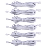 Extension Cables 9.84FT LED Under Cabinet Puck Lighting, 2-Pin Male and Female Cable Connector Extension Cords for Led Puck Lights with White Cords (6