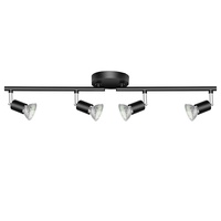 Kitchen Lights,Ceiling Lighting Kits, Swivelling Ceiling Spotlight for Bedroom, Kitchen and Living Room(GU10 LED Bulbs not Included) (4 Way Black)