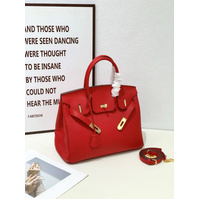 2025- Euro-american Elegant Crocodile Leather  Handbag Bag - Birkin 25,red ,palladium Hardware