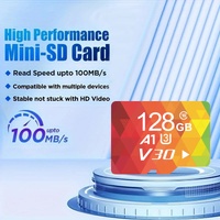 1PCS 128G Memory Cards, U3 A1 Class 10, Up To 100MB/s, Micro SD TF For Security Monitor/Full HD Video Recording/Tablet/Phone/ Surveillance Camera/Dash
