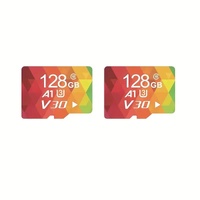 2PCS 128G Memory Cards, U3 A1 Class 10, Up To 100MB/s, Micro SD TF For Security Monitor/Full HD Video Recording/Tablet/Phone/ Surveillance Camera/Dash