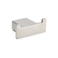 Brushed Nickel SUS Square Robe Hook Clothes Towel Holder Hanger Wall Mounted Kit