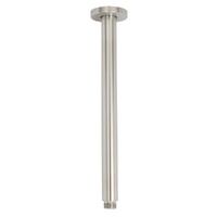 Brushed Nickel Bath Round 30cm Shower Ceiling Brass Extension Dropper Arm