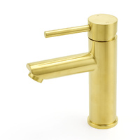 Brushed Gold 7.5L/min Kitchen Laundry Round Basin Mixer Vanity Sink Faucet Tap