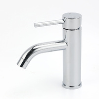 WELS Round Curve Kitchen Laundry Short Basin Mixer Vanity Sink Faucet Tap Chrome