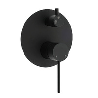 Stainless Steel Black Round Shower Mixer Diverter Lead Free Healthy For Bath Set