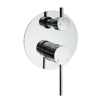 OZ Chrome Round Stainless Steel Shower Mixer 2 Way Switch Diverter For Bath Set