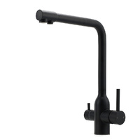 Matt Black 3 Ways Kitchen Mixer Tap Pury Water Sink Faucet 360 Swivel Spout Outlet