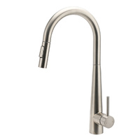 Brushed Nickel Pull Out Kitchen Tap Sink Mixer Faucet Spout 2 Modes Spray Outlet