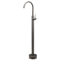 Gun Metal Bathroom Free Standing Hot Cold Water Mixer Tap Bath Tub Filler Spout