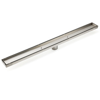 304 Stainless Steel 800mm Tile Insert Linear Shower Grate Floor Drain 50mm Waste