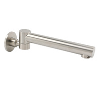 Brushed Nickel Round Basin Wall Mounted Faucet Outlet 180 Swivel Vanity Bathtub Spout