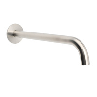 Brushed Nickel 300mm Extra Long Wall Mounted Extention Bathtub Filler Spout Set