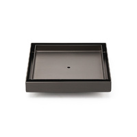 Bathroom Gun Metal 150mm Tile Insert Floor Drain Shower Grate 80mm Waste Outlet