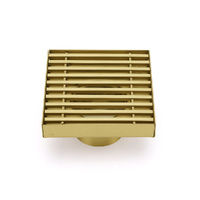 Brushed Gold Smart Square 100mm Strip Fence Floor Drain Shower Grate 50mm Waste
