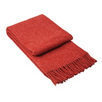 Brighton Throw - 100% NZ Wool -  Cherry