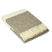 Brighton Throw - 100% NZ Wool -  Stone