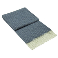 Chiswick Throw - Merino Wool/Cashmere - Navy