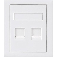 ASTROTEK CAT5e RJ45 Network Wall Face Plate 86x86mm 2 Port Socket Kit