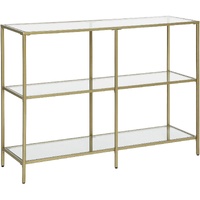 3-Tier Tempered Glass Sofa Table Modern Storage Shelf