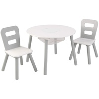 Round Table and 2 Chair Set for kids (Gray)