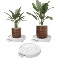 CARLA HOME 2-Pack Rolling Plant Stand with 360° Wheels for Indoor Pots (26 cm)