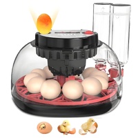 CARLA HOME 12 Egg Incubator with Automatic Turning, LED Display, Humidity & Temperature Control, Auto Water System & Built-in Egg Candler for Chicken,