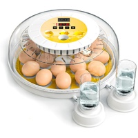 CARLA HOME 18 Egg Incubator with Automatic Turning, LED Display, Humidity & Temperature Control, Auto Water System & Built-in Egg Candler for Chicken,