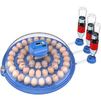CARLA HOME 52 Egg Incubator with Automatic Turning, LED Display, Humidity & Temperature Control, Auto Water System & Built-in Egg Candler for Chicken,
