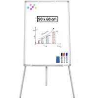 CARLA HOME Whiteboard Easel Portable Magnetic Dry Erase Board with Adjustable Tripod Stand & Height Adjustable for Office & Home (90x60cm)