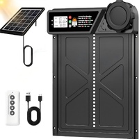 CARLA HOME Solar Automatic Chicken Coop Door with Timer, Light Sensor, Remote Control, Anti-Pinch, LED Screen & USB Charging