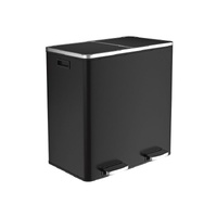 Kitchen Dual Recycling Bin 30L, Black