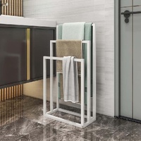 3 Tier Metal Freestanding Towel Rack Rail Holder Drying Stand