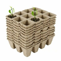 10pcs Biodegradable Seedling Trays 12-Hole Garden Starter