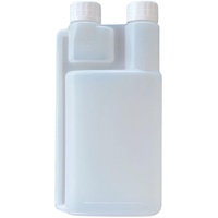 10-Pack 250ml Plastic Twin Chamber Bottles, Tamper Evident Cap