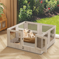 Large Dog Indoor Whelping Box, Tempered Glass & MDF