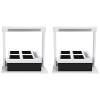 2 x Herb Lamp LED 4 Pot Grower 37 x 22 x 36cm