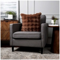 Luxe Faux Fur Cushion 55 x 55cm Light Brown