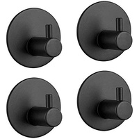 4 Pack Stainless Steel self-Adhesive Wall Hook for Bathroom and Kitchen