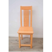 Slatted Black Wooden Chair