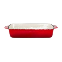 Enamelled Cast Iron 38.5x23cm Rectangular Roaster (3.4L) - Red