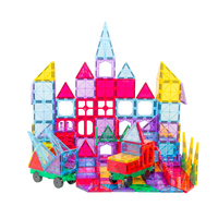 200 Pcs non-toxic STEM Educational, Durable Magnetic Tiles/Puzzle with Storage Bag