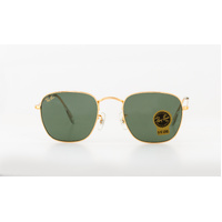 Frank Vintage Frame Square Sunglasses (Gold/Green)